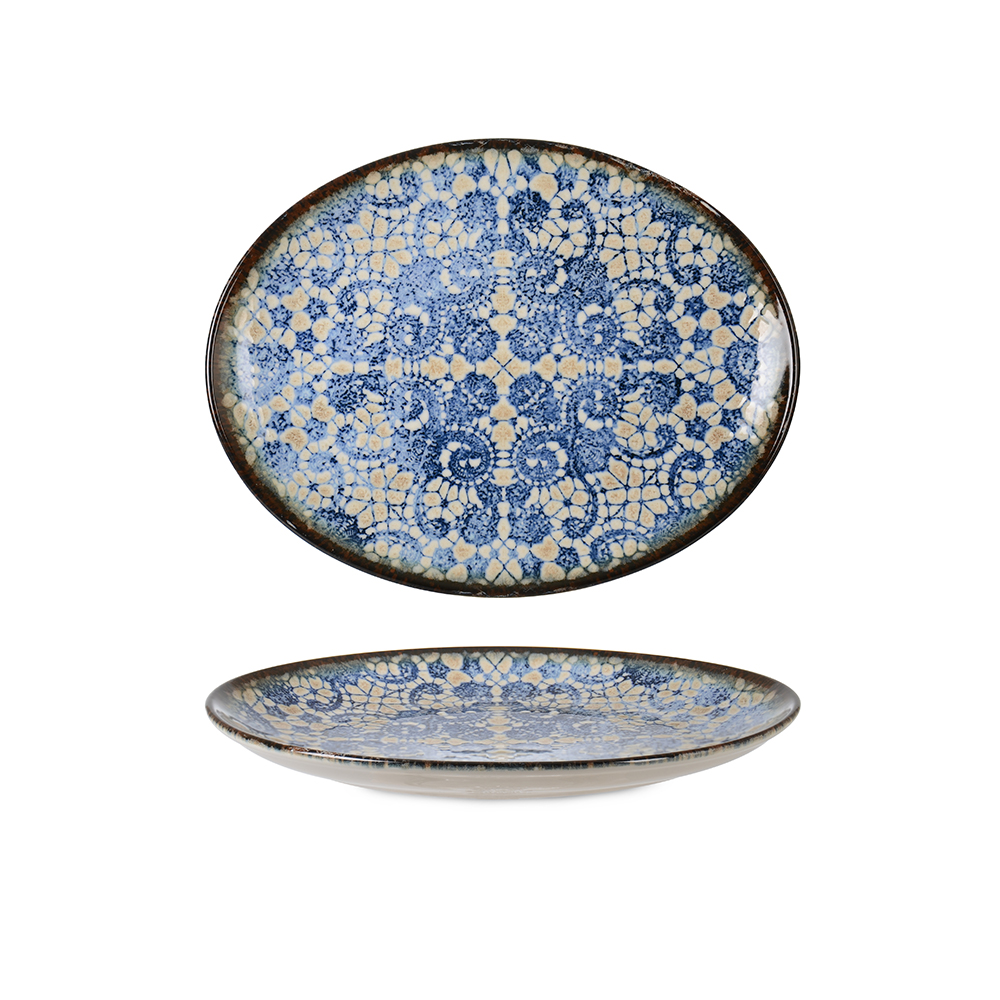 Ellips Bluet Oval Plate